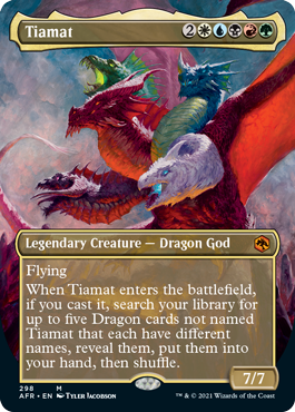 Tiamat (Borderless Alternate Art) [Dungeons & Dragons: Adventures in the Forgotten Realms] | Good Games Modbury