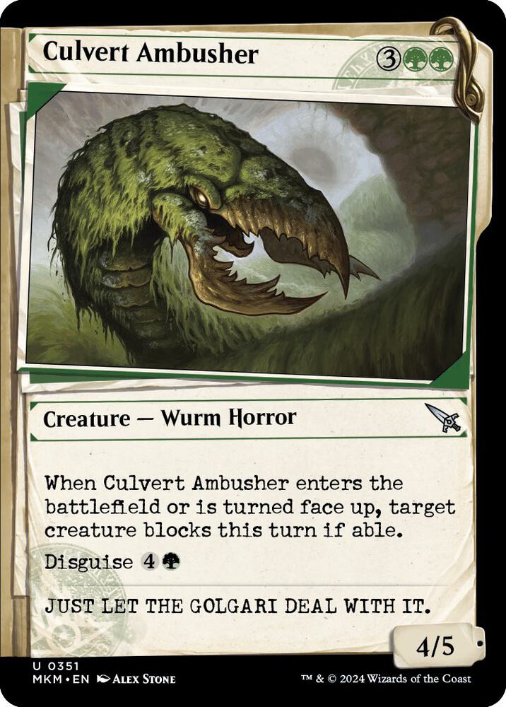 Culvert Ambusher 351/286 (Murders at Karlov Manor)  - Showcase Foil | Good Games Modbury