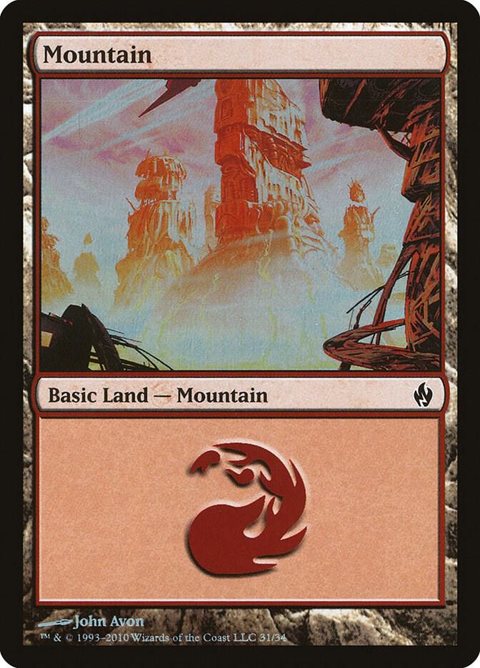 Mountain 31/34 (Premium Deck Series: Fire and Lightning)  - Foil | Good Games Modbury