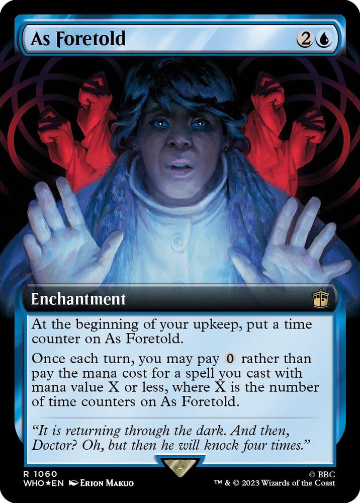 As Foretold 1060/331 (Universes Beyond: Doctor Who)  - Extended Art Surge Foil | Good Games Modbury