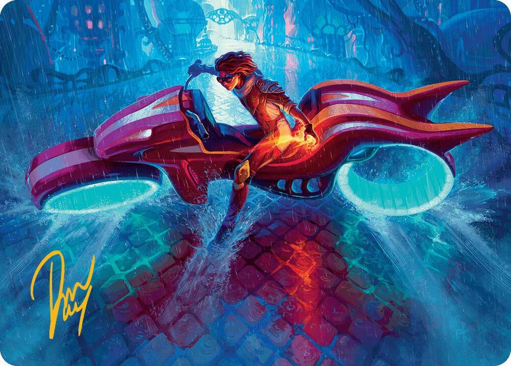 Chandra Spark Hunter Art Card Gold Stamped Signature 20 (Art Series: Aetherdrift)  | Good Games Modbury