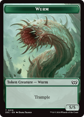 Wurm (0019) // Manifest Double-Sided Token [Duskmourn: House of Horror Commander Tokens] | Good Games Modbury