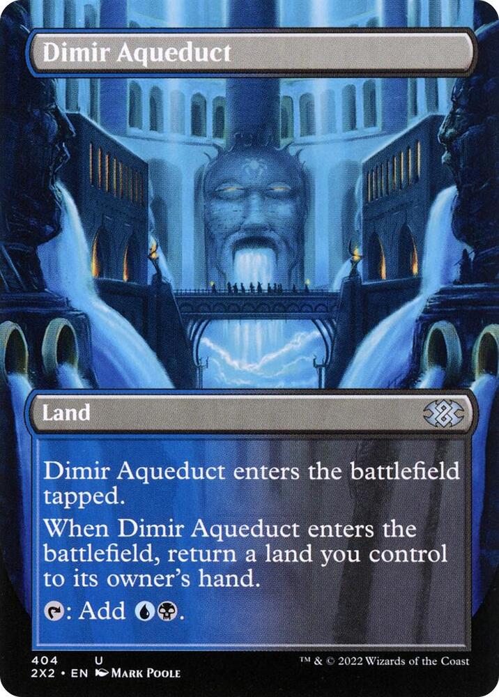 Dimir Aqueduct Borderless 404 (Double Masters 2022)  - Foil | Good Games Modbury