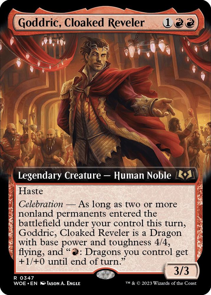 Goddric, Cloaked Reveler 347/276 (Wilds of Eldraine)  - Extended Art | Good Games Modbury