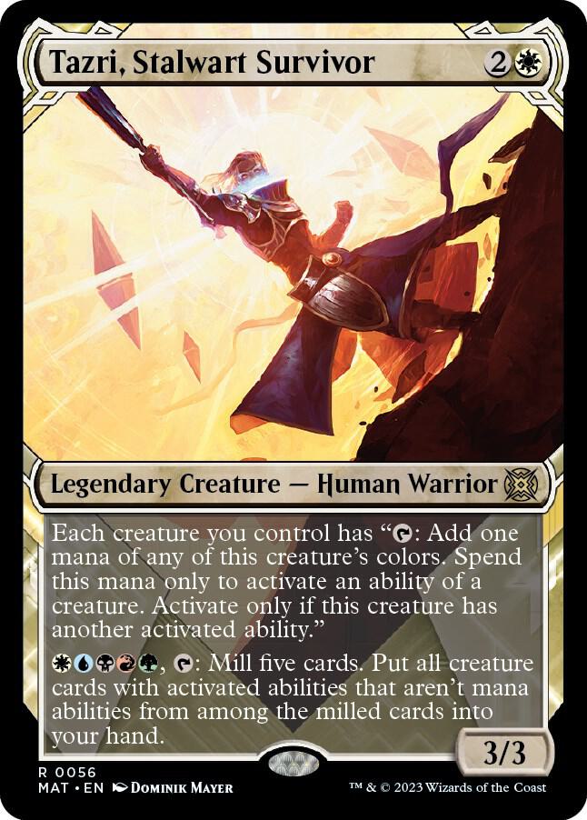 Tazri, Stalwart Survivor 56/50 (March of the Machine: The Aftermath)  - Showcase Foil | Good Games Modbury