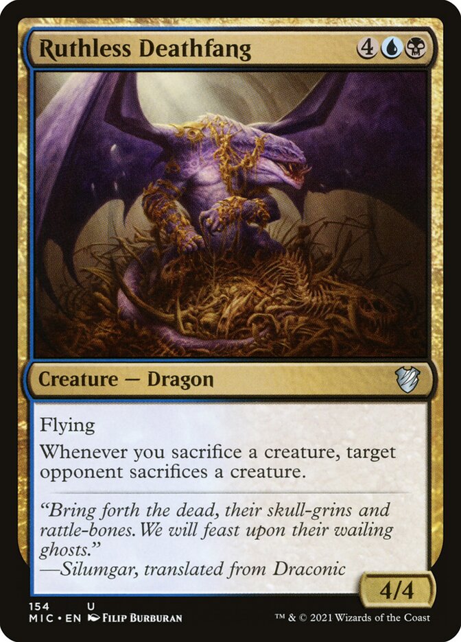 Ruthless Deathfang 154/38 (Commander: Innistrad: Midnight Hunt)  | Good Games Modbury