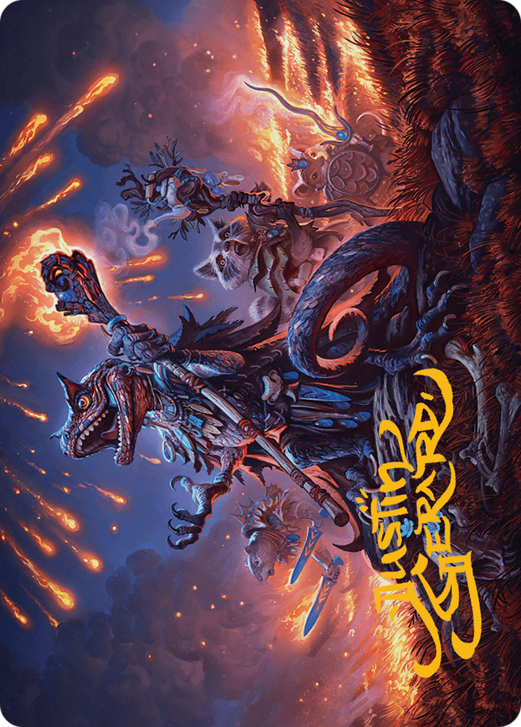 Valley Flamecaller Art Card (Gold-Stamped Signature) [Bloomburrow Art Series] | Good Games Modbury