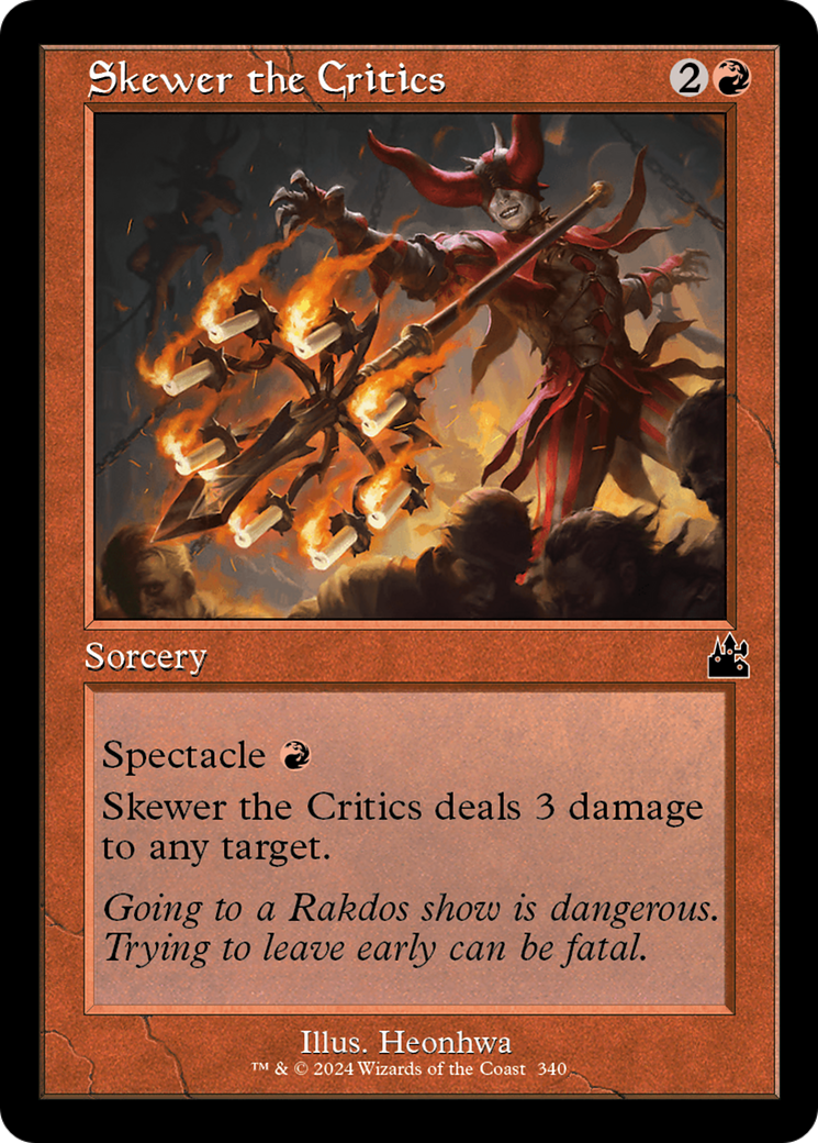 Skewer the Critics (Retro Frame) [Ravnica Remastered] | Good Games Modbury