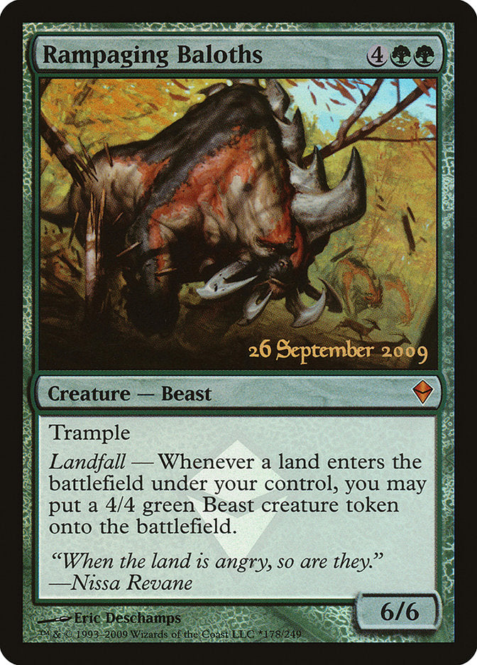 Rampaging Baloths [Zendikar Prerelease Promos] | Good Games Modbury