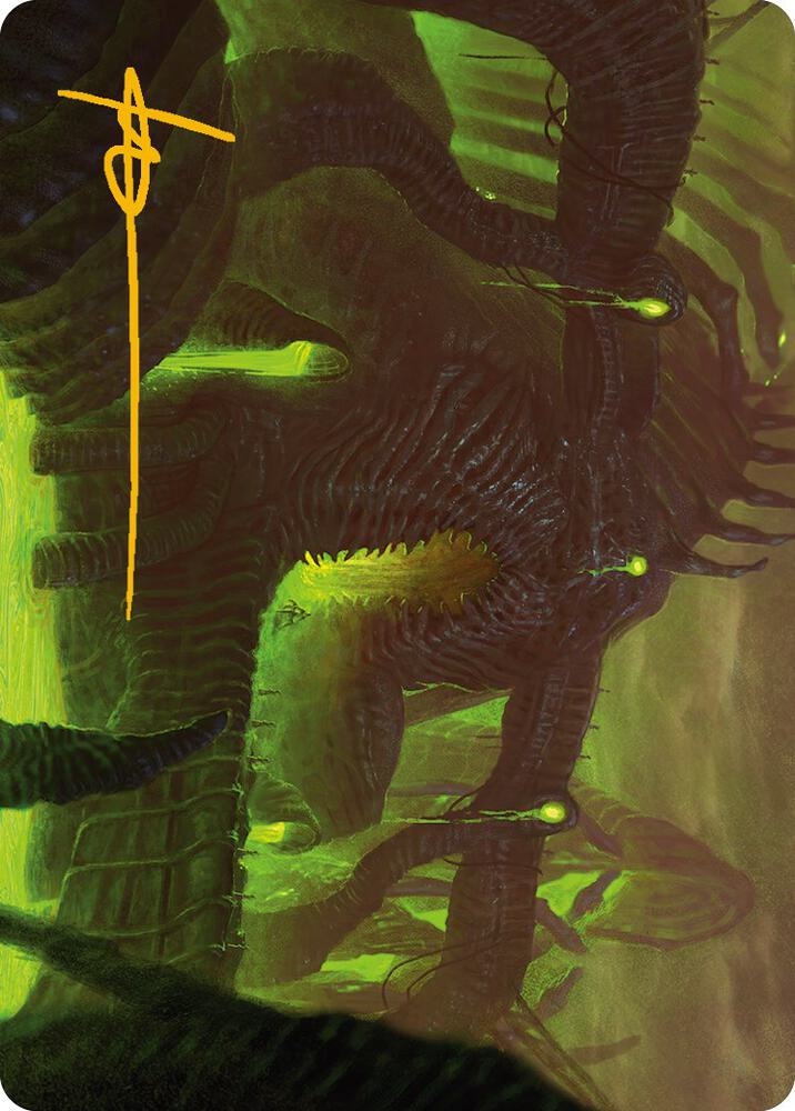The Dross Pits Art Card Gold Stamped Signature 58 (Art Series: Phyrexia: All Will Be One)  | Good Games Modbury