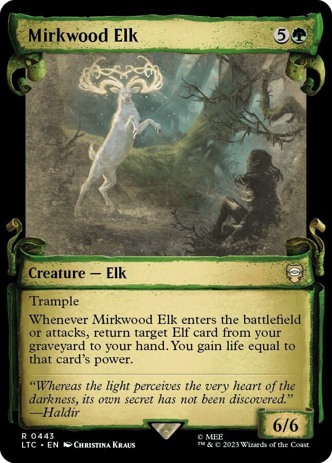 Mirkwood Elk Showcase Scrolls 443 (Commander: The Lord of the Rings: Tales of Middle-earth)  - Showcase Scroll Foil | Good Games Modbury