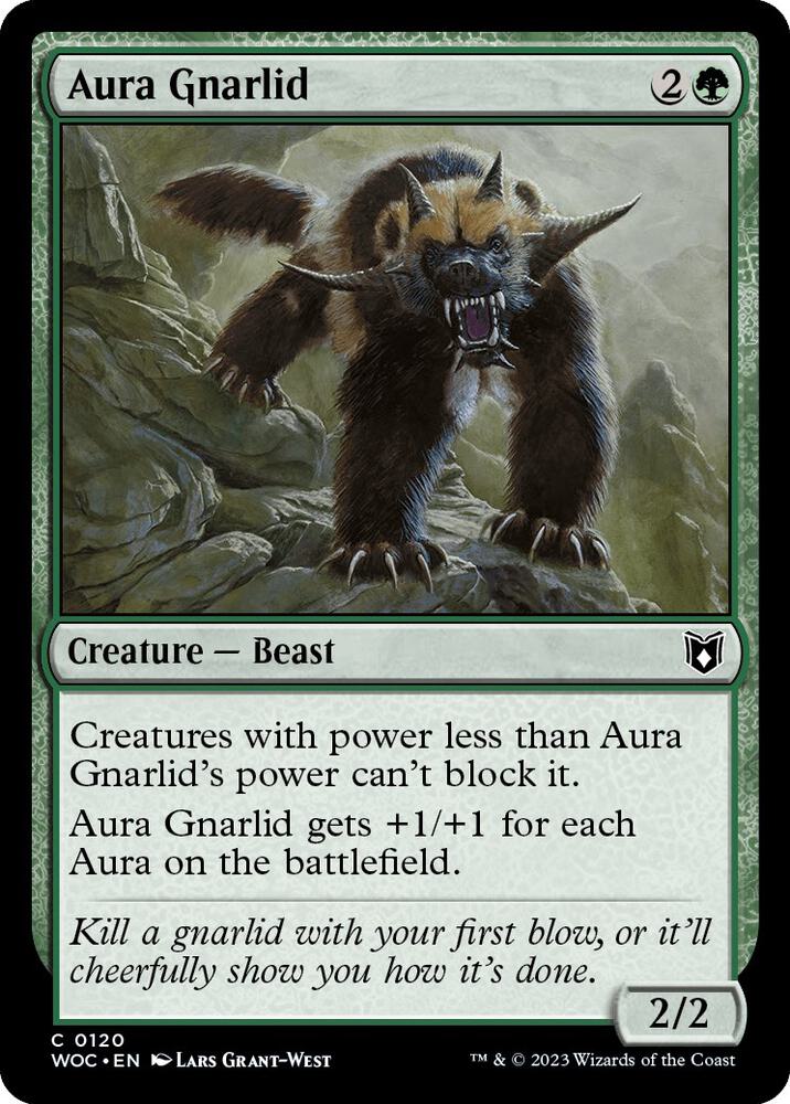 Aura Gnarlid 120/173 (Commander: Wilds of Eldraine)  | Good Games Modbury