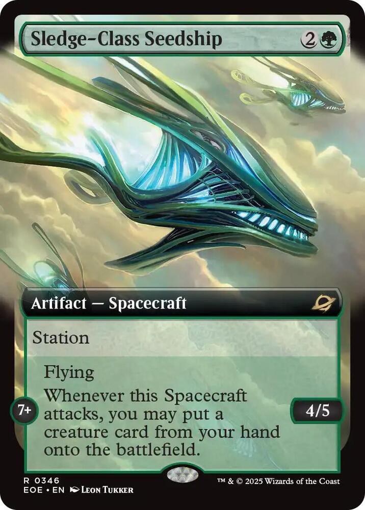 Sledge-Class Seedship 346/276 (Edge of Eternities)  - Extended Art Foil | Good Games Modbury