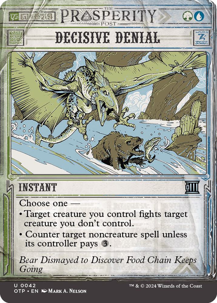 Decisive Denial 42/65 (Outlaws of Thunder Junction: Breaking News)  - Showcase Foil | Good Games Modbury