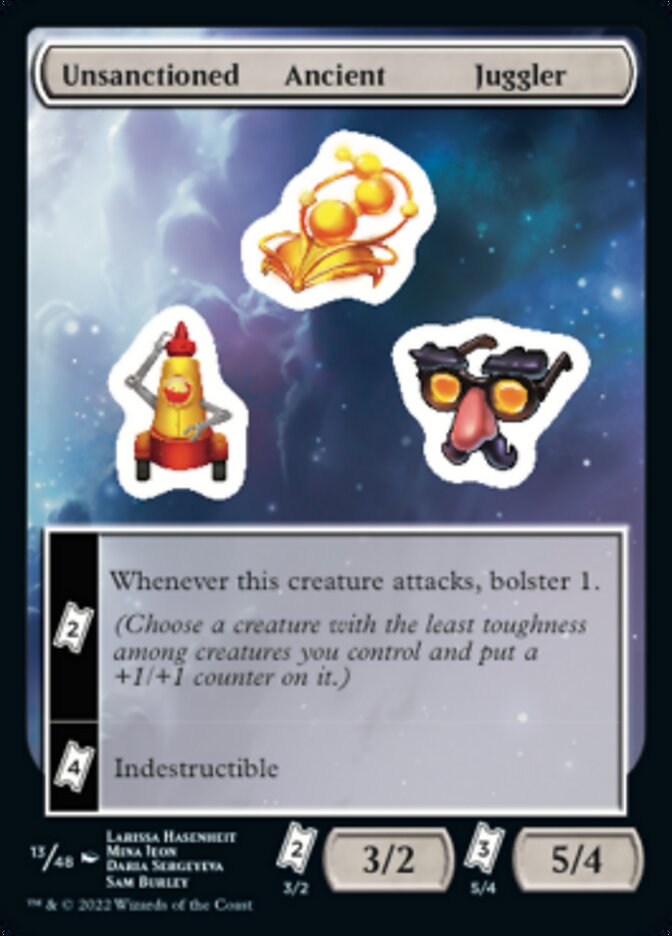 Unsanctioned Ancient Juggler [Unfinity Stickers] | Good Games Modbury