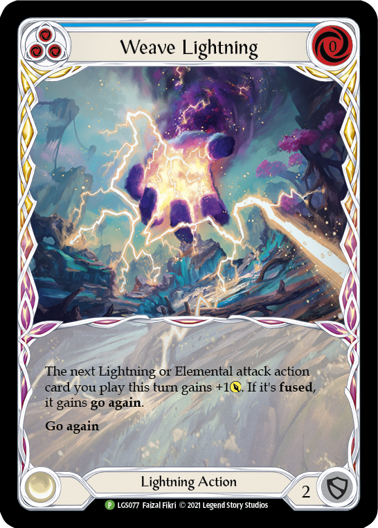 Weave Lightning (Blue) [LGS077] (Promo)  Rainbow Foil | Good Games Modbury