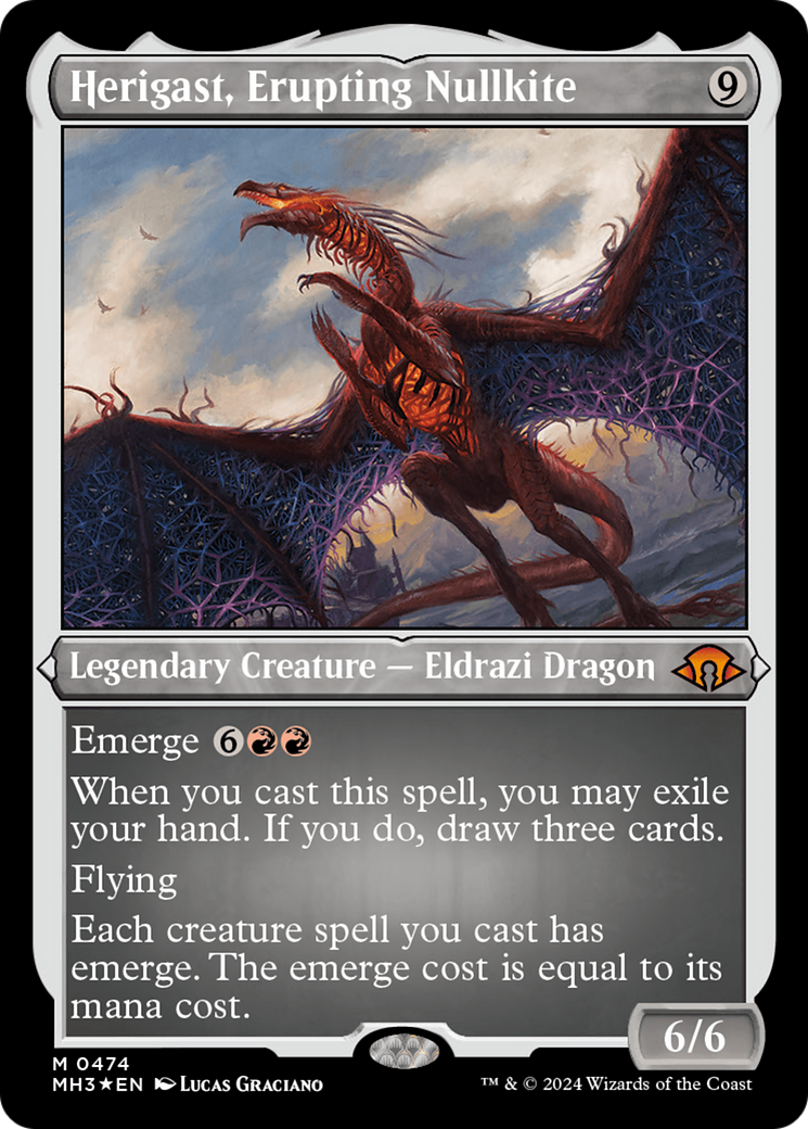 Herigast, Erupting Nullkite (Foil Etched) [Modern Horizons 3] | Good Games Modbury