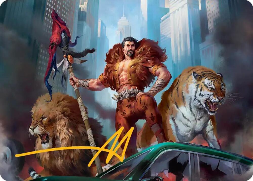 Kraven Proud Predator Art Card Gold Stamped Signature 28 (Art Series: Marvel's Spider-Man)  | Good Games Modbury