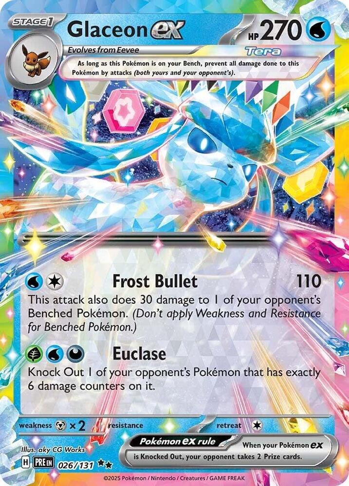 Glaceon ex (026/131) [Scarlet & Violet: Prismatic Evolutions] | Good Games Modbury