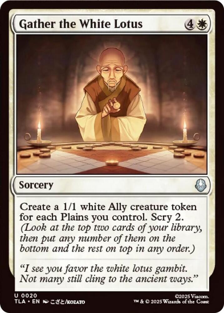 Gather the White Lotus 20 (Avatar: The Last Airbender)  - Foil | Good Games Modbury