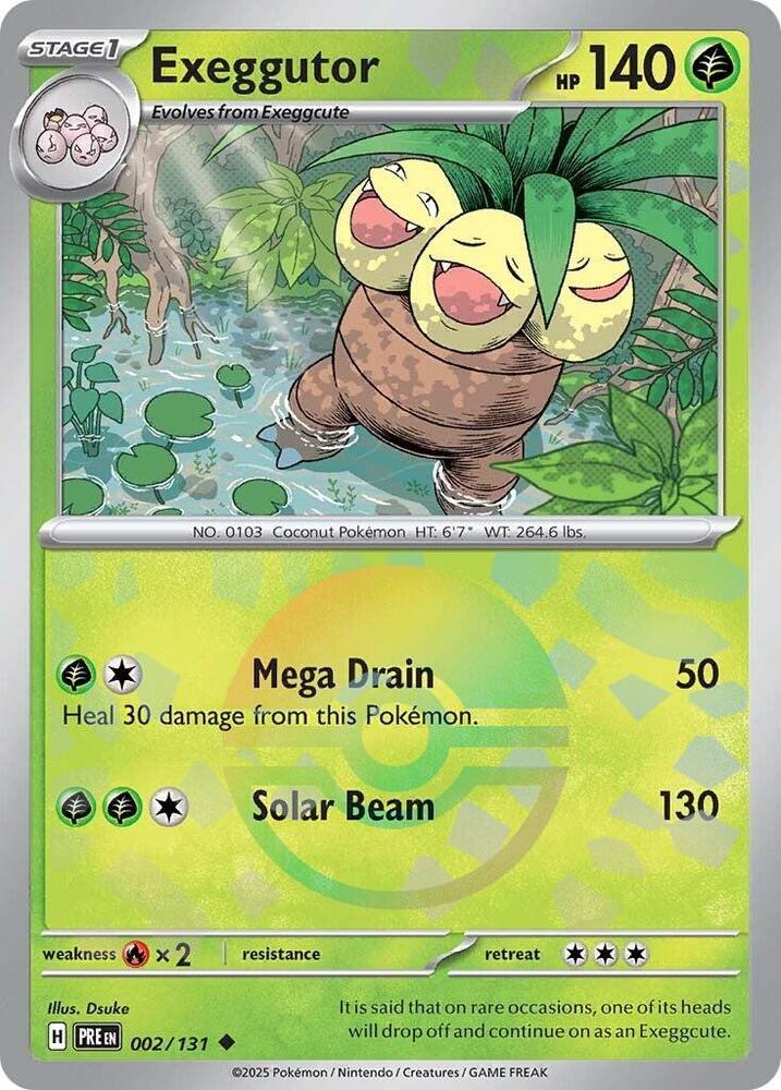Exeggutor (002/131) (Poke Ball Pattern) [Scarlet & Violet: Prismatic Evolutions] | Good Games Modbury