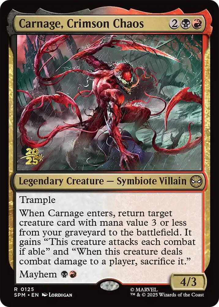 Carnage Crimson Chaos 125 (Prerelease Cards)  - Foil | Good Games Modbury