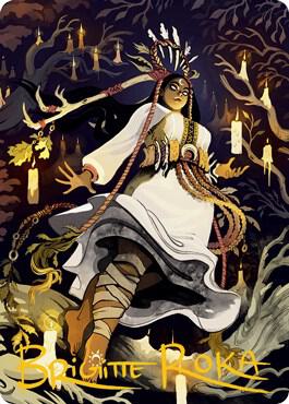 Candlegrove Witch Art Card 76 81 Gold Stamped Signature 76 (Art Series: Innistrad: Midnight Hunt)  | Good Games Modbury