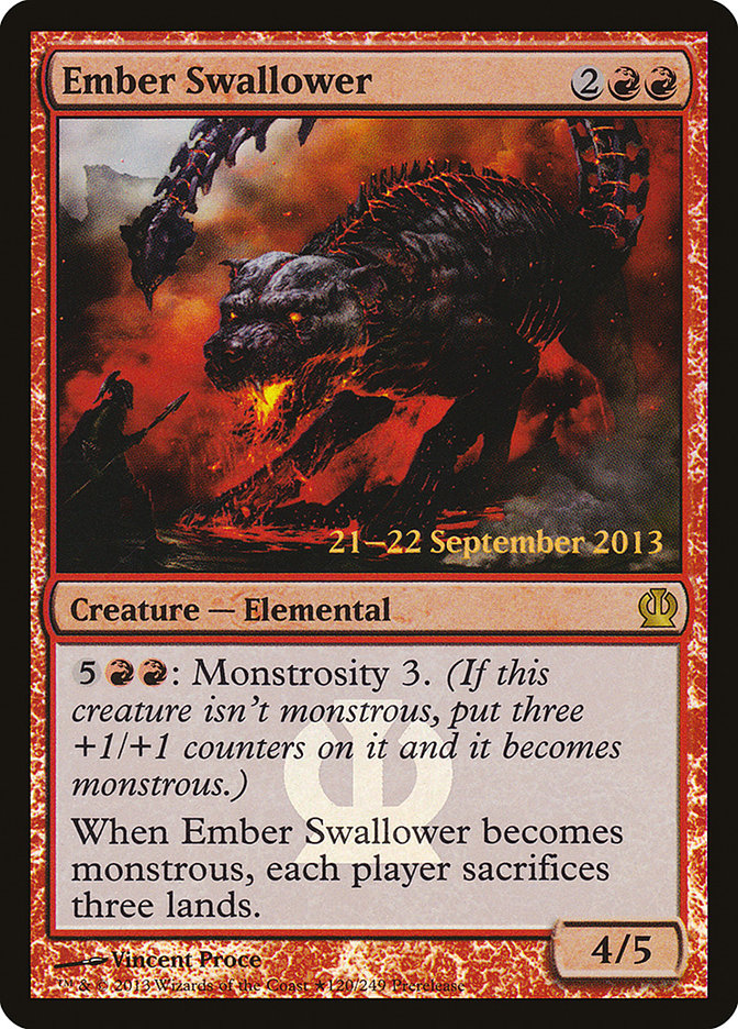 Ember Swallower [Theros Prerelease Promos] | Good Games Modbury