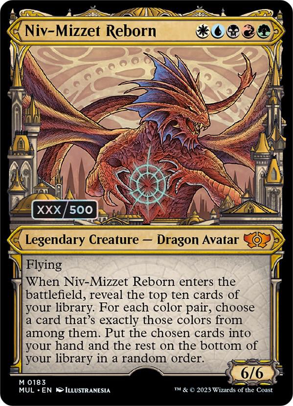 Niv-Mizzet, Reborn Serialized 183z/65 (March of the Machine: Multiverse Legends)  - Double Rainbow Foil | Good Games Modbury