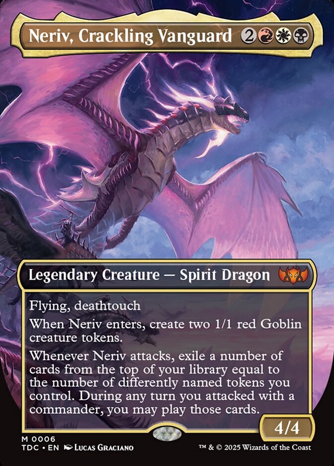 Neriv, Crackling Vanguard 6 (Commander: Tarkir: Dragonstorm)  - Borderless | Good Games Modbury