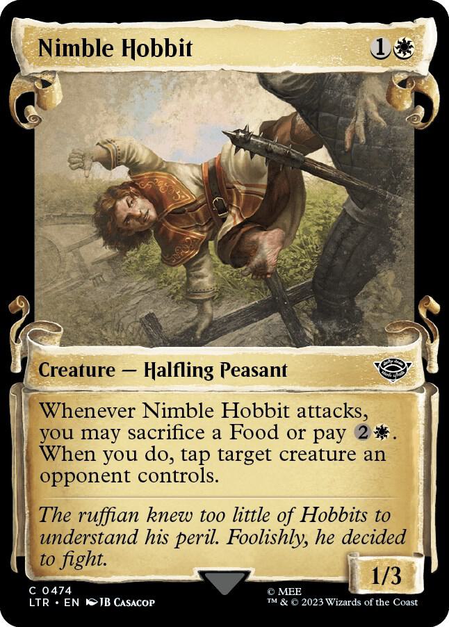 Nimble Hobbit 474 (Universes Beyond: The Lord of the Rings: Tales of Middle-earth)  - Showcase Scroll | Good Games Modbury