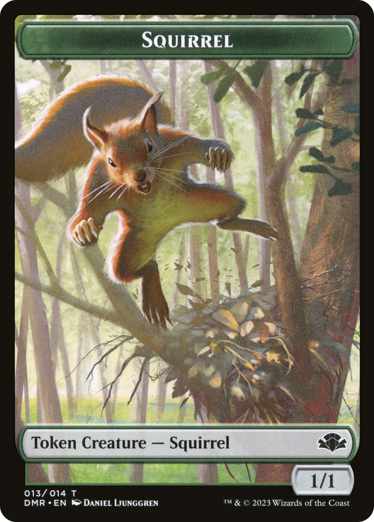 Squirrel Token [Dominaria Remastered Tokens] | Good Games Modbury