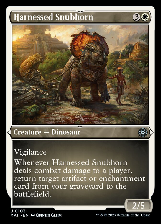 Harnessed Snubhorn (Foil Etched) [March of the Machine: The Aftermath] | Good Games Modbury