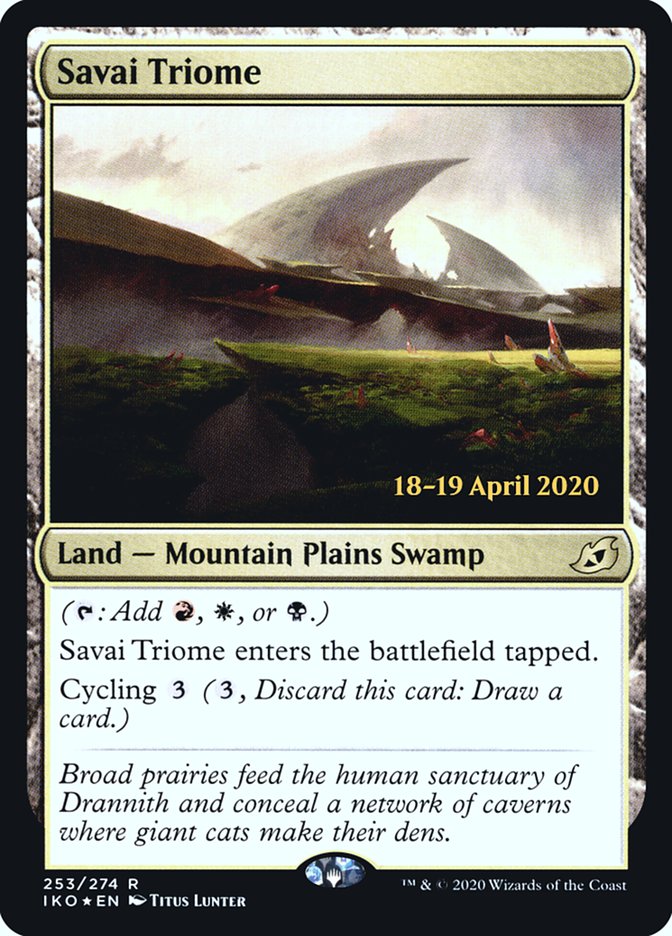 Savai Triome [Ikoria: Lair of Behemoths Prerelease Promos] | Good Games Modbury