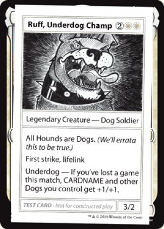 Ruff, Underdog Champ (2021 Edition) [Mystery Booster Playtest Cards] | Good Games Modbury
