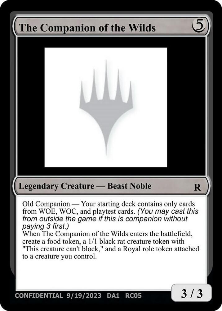 The Companion of the Wilds RC05b/477 (Un-Known Event Playtest Cards)  | Good Games Modbury