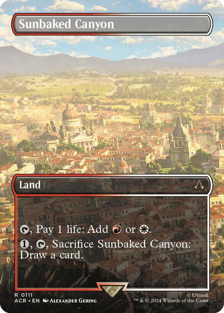 Sunbaked Canyon 111 (Universes Beyond: Assassin's Creed)  - Borderless Foil | Good Games Modbury