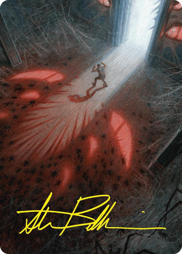 Fear My Authority Art Card Gold Stamped Signature 49 (Art Series: Duskmourn: House of Horror)  | Good Games Modbury