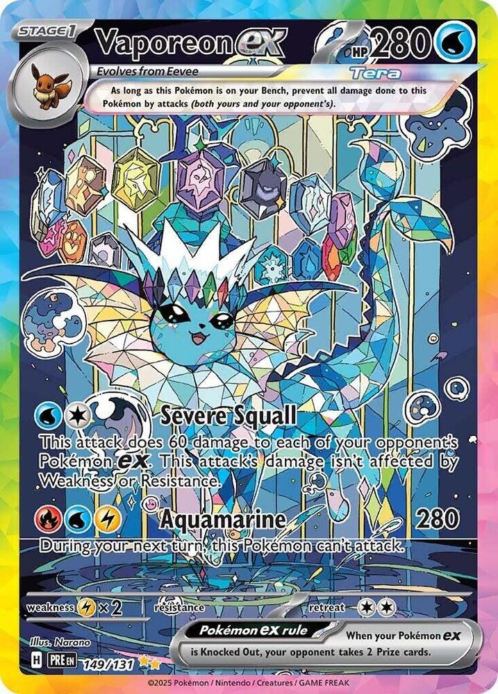 Vaporeon ex (149/131) [Scarlet & Violet: Prismatic Evolutions] | Good Games Modbury