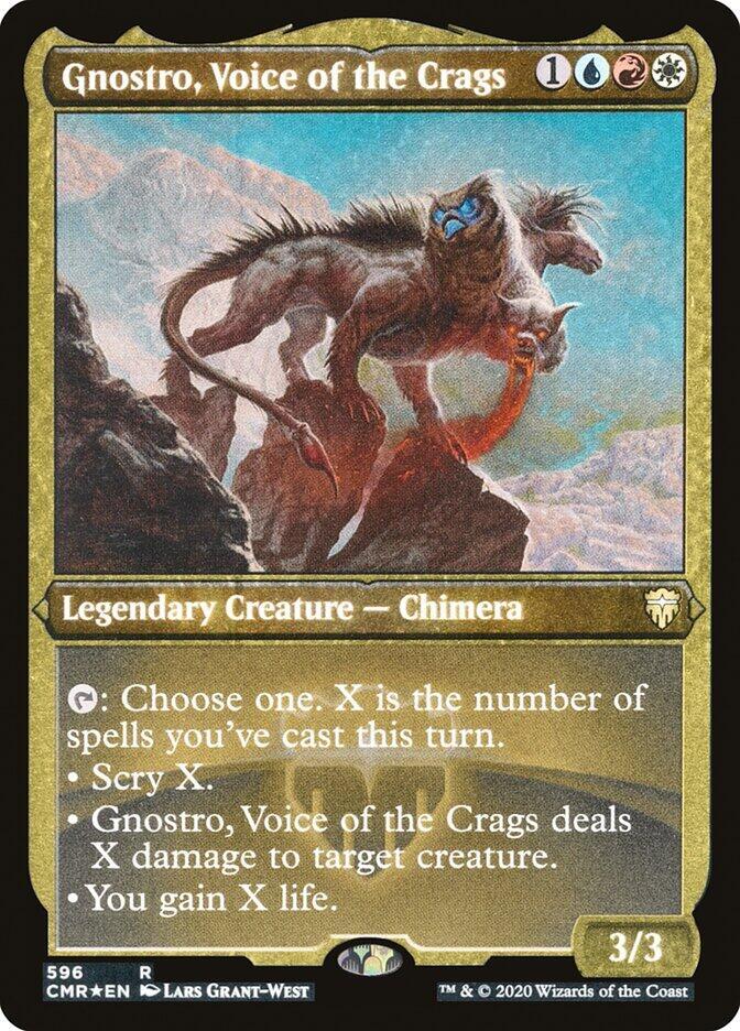 Gnostro Voice of the Crags Foil Etched 596 (Commander Legends)  - Foil | Good Games Modbury