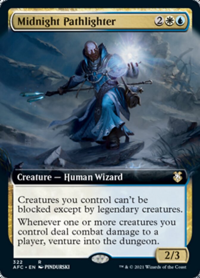 Midnight Pathlighter (Extended Art) [Dungeons & Dragons: Adventures in the Forgotten Realms Commander] | Good Games Modbury