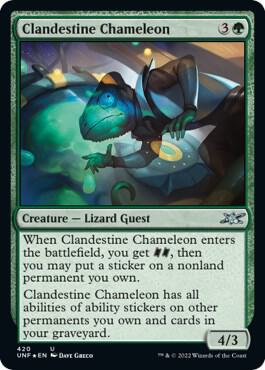 Clandestine Chameleon Galaxy Foil 420/244 (Unfinity)  - Foil | Good Games Modbury
