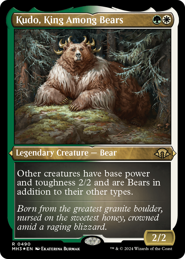 Kudo, King Among Bears (Foil Etched) [Modern Horizons 3] | Good Games Modbury