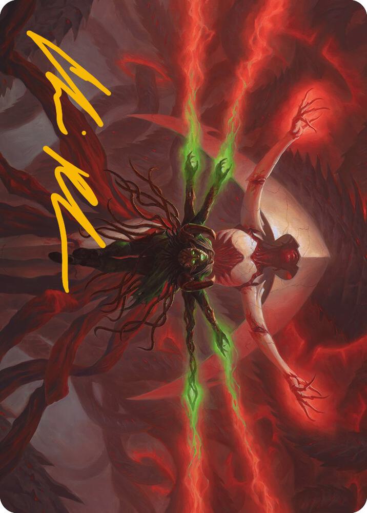 All Will Be One Art Card Gold Stamped Signature 25 (Art Series: Phyrexia: All Will Be One)  | Good Games Modbury