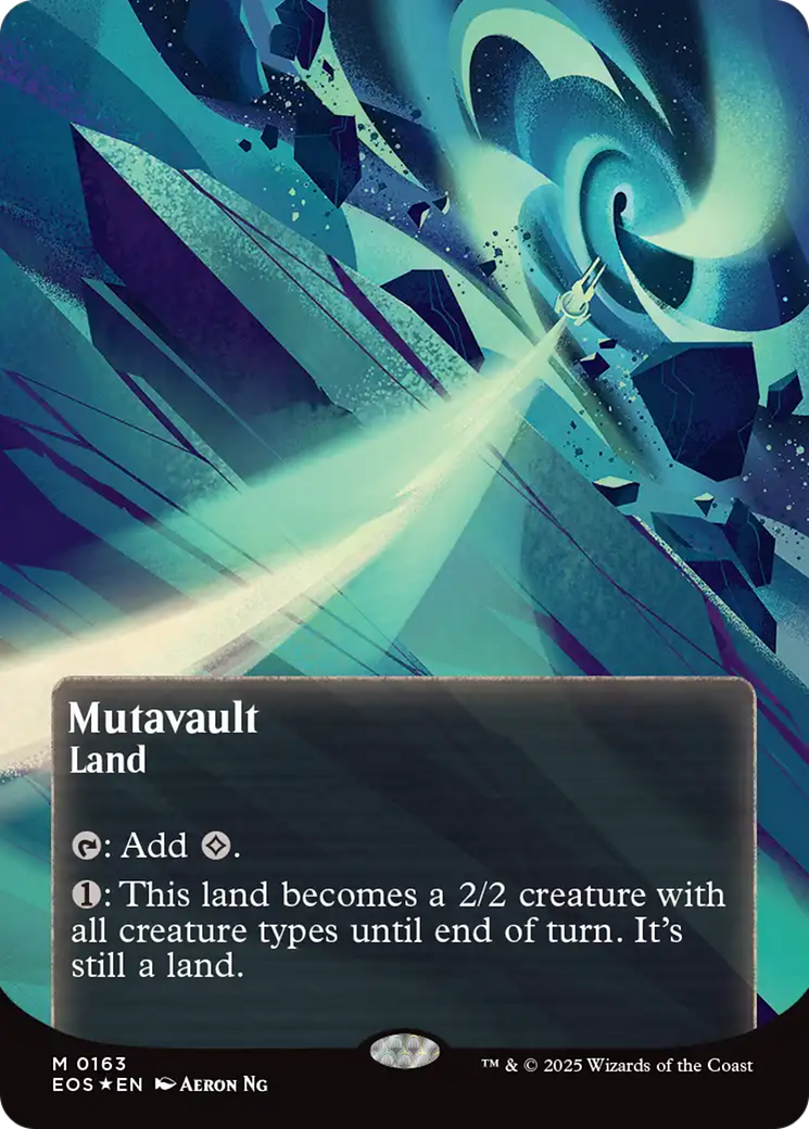 Mutavault (0163) (Borderless) (Galaxy Foil) [Edge of Eternities: Stellar Sights] | Good Games Modbury