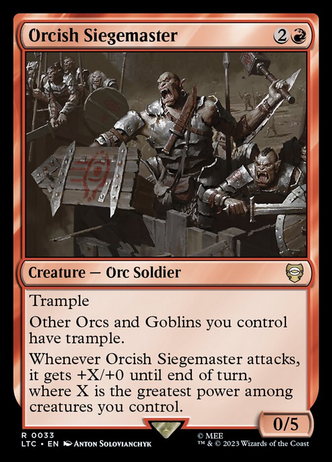 Orcish Siegemaster 33/347 (Commander: The Lord of the Rings: Tales of Middle-earth)  | Good Games Modbury