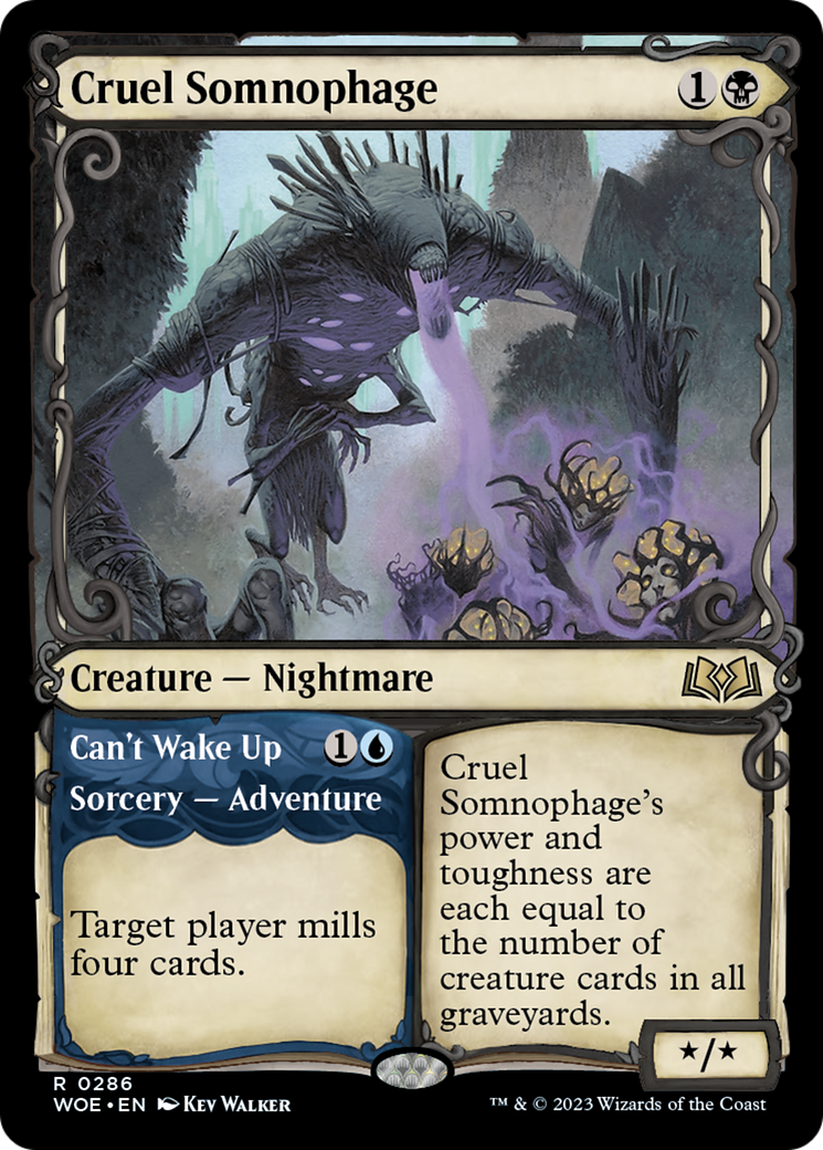 Cruel Somnophage // Can't Wake Up (Showcase) [Wilds of Eldraine] | Good Games Modbury