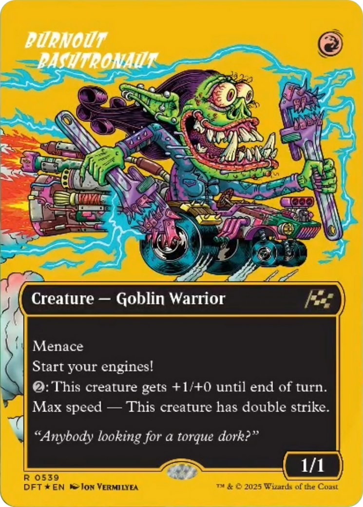 Burnout Bashtronaut (Borderless) (First-Place Foil) [Aetherdrift] | Good Games Modbury