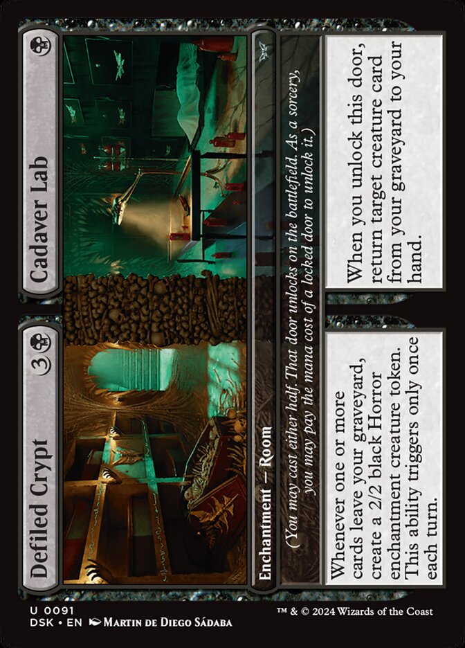Defiled Crypt // Cadaver Lab 91 (Duskmourn: House of Horror)  - Foil | Good Games Modbury