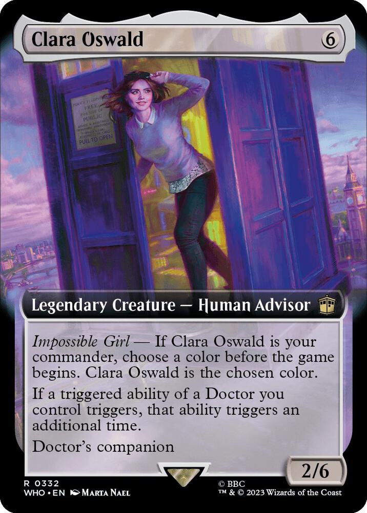 Clara Oswald 332/331 (Universes Beyond: Doctor Who)  - Extended Art Foil | Good Games Modbury